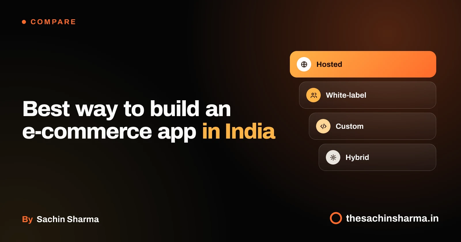 E-commerce app types: hosted, white-label, custom, and hybrid
