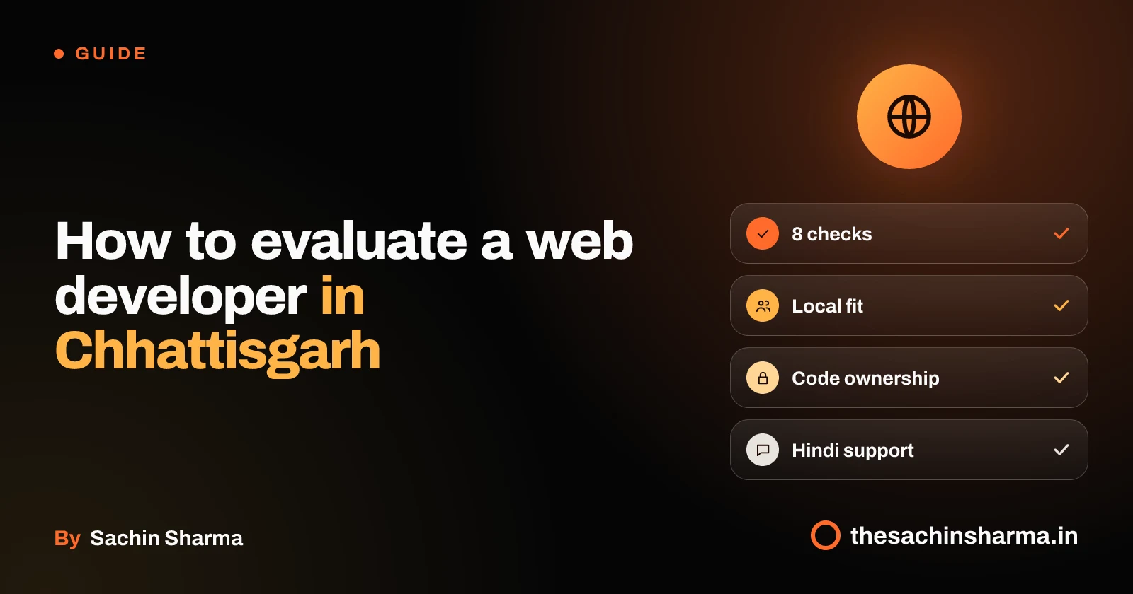 Premium card layout with globe icon and chips for checks, local fit, ownership and language support