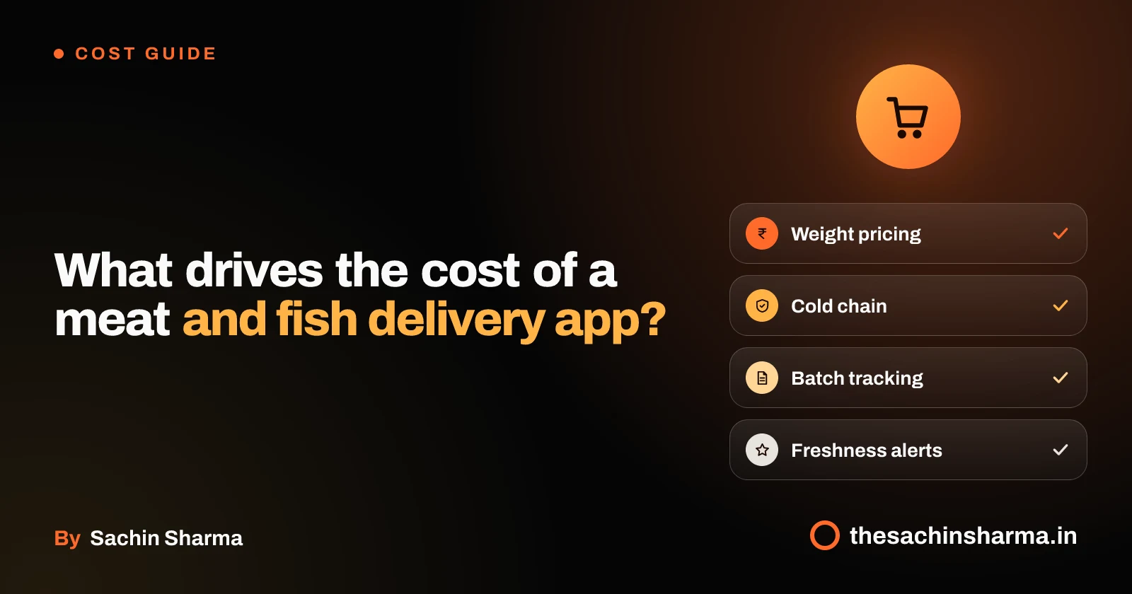Meat and fish delivery app with weight, cold chain, and batch tracking features