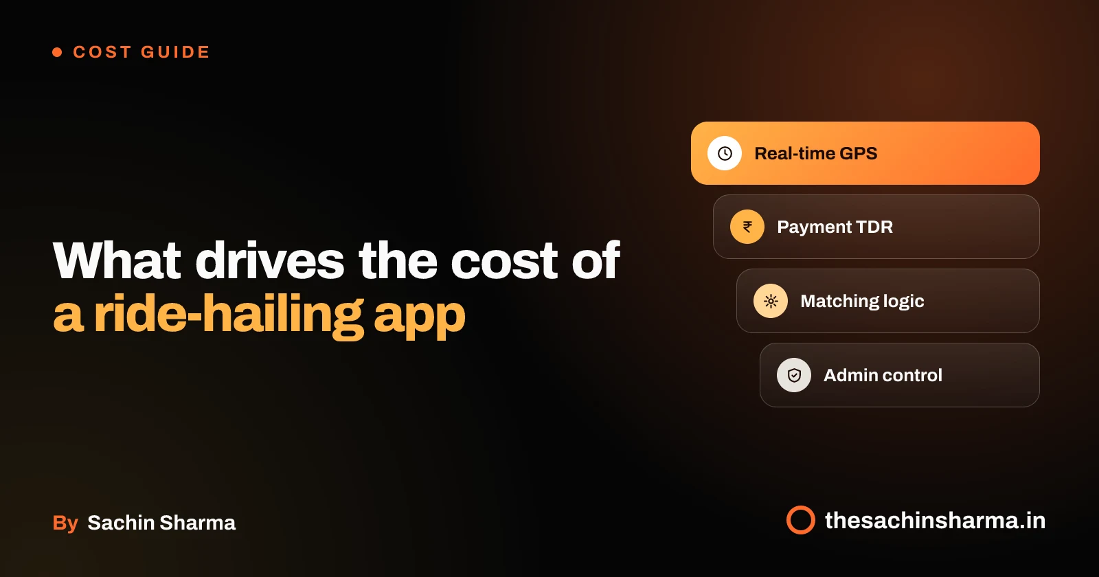 Stacked layers showing key parts of a ride-hailing app