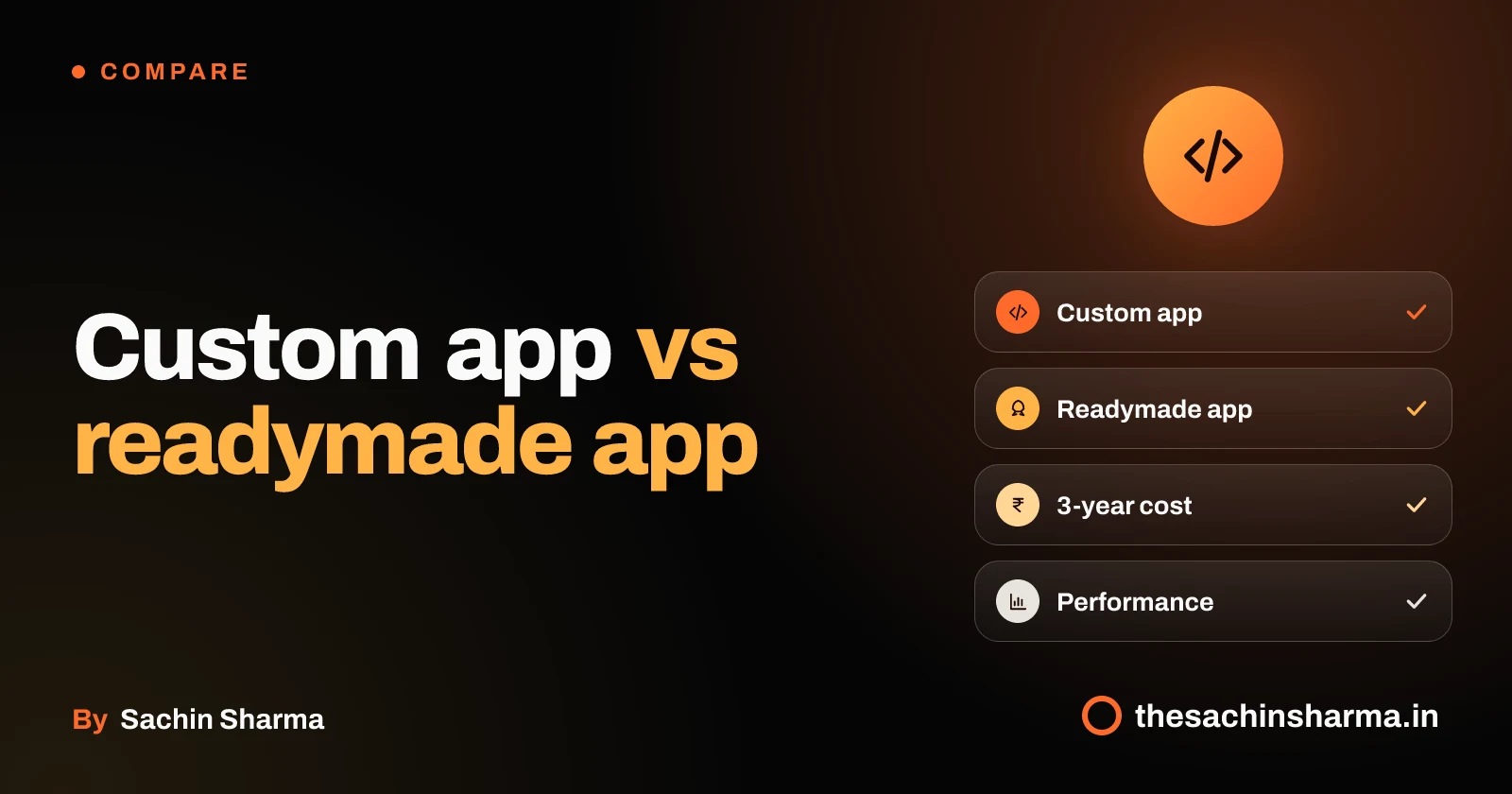 Two paths: custom code versus rebranded app, with cost and speed chips