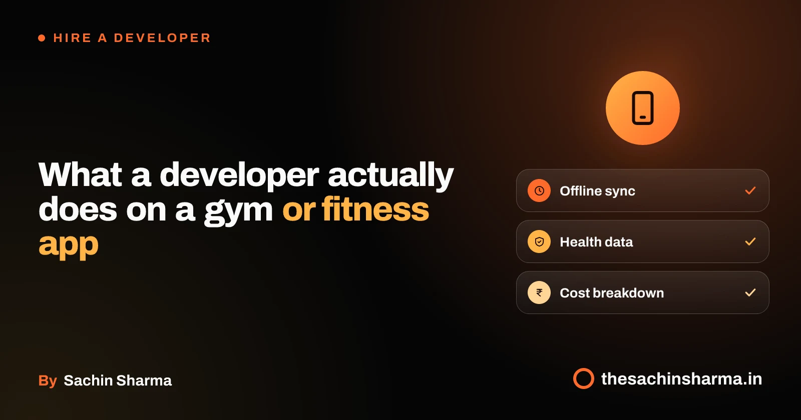 Phone with fitness app showing workout sync, data privacy and cost details